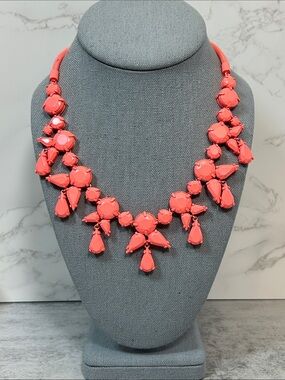 J. Crew Neon Papaya Statement Bib Necklace - Women Jewelry